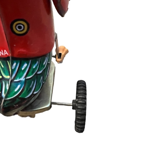 Vintage Inspired Duck on a Tricycle Metal Wind-Up Tin Toy - Picture 6 of 13